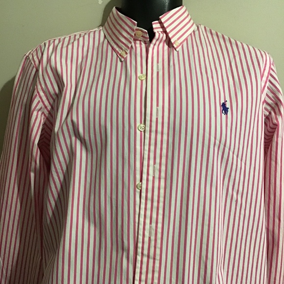🔥#132, Polo Ralph Lauren, see pictures, new cond. pink striped, gorgeous 🔥🔥 - Picture 1 of 6